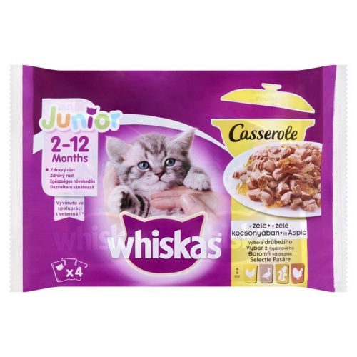 Whiskas alutasak 4-pack Pure Delight Baromfi  aszpikban JUNIOR  4x85g