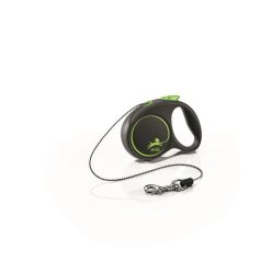   Flexi Black Design zsinóros automata póráz XS 3m 8kg-ig zöld