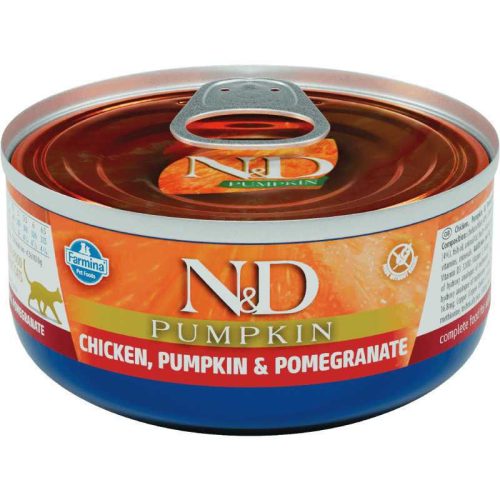 N&D Cat konzerv csirke, sütőtök & gránátalma 70g