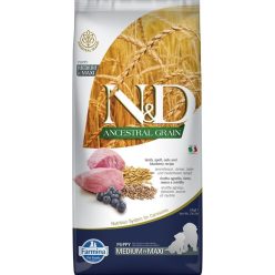   N&D Dog Ancestral Grain bárány, tönköly, zab & áfonya puppy medium & maxi 12kg