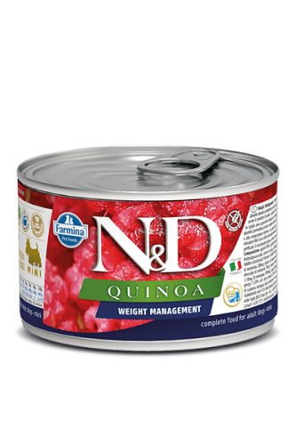 N&D Quinoa Dog konzerv Weight Management adult mini 140g